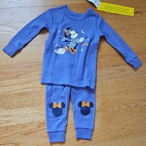 GAP Kids Blue Pajama Set with Cartoon Design